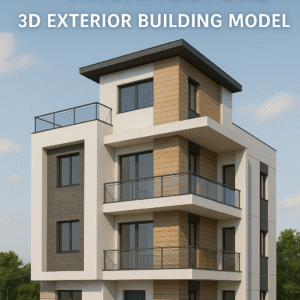 Revit Architecture 3D Exterior Building Modell
