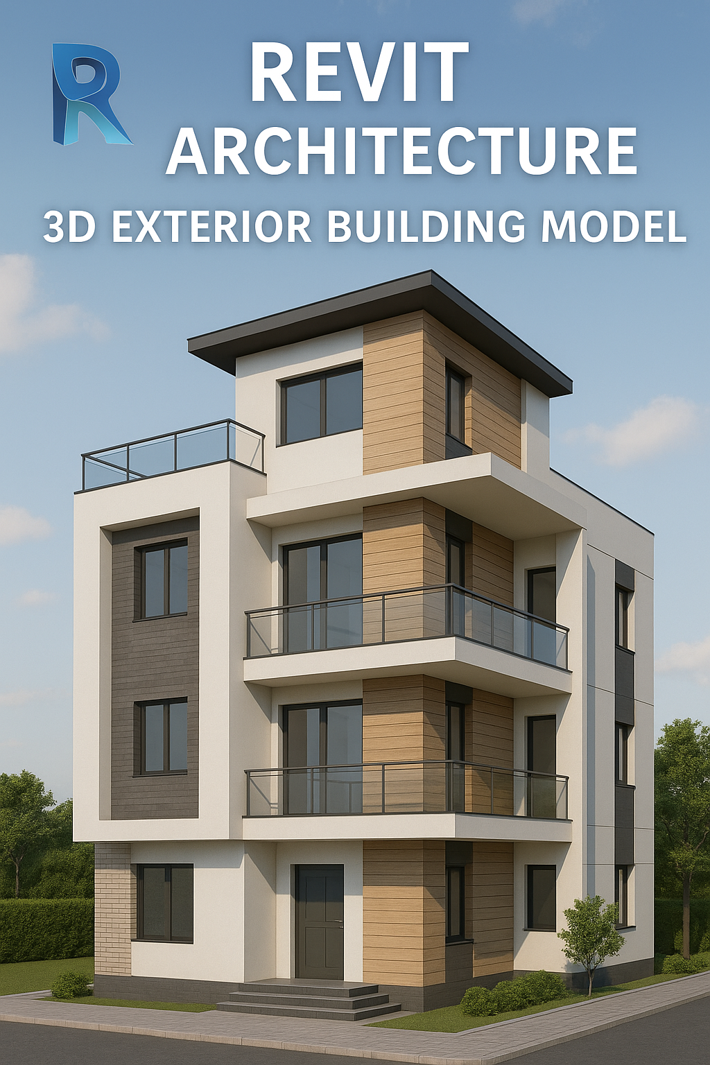 Revit Architecture 3D Exterior Building Modell