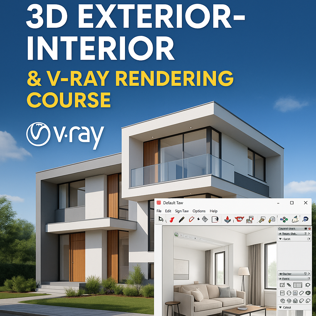 Sketch UP & V-Ray(3D Exterior-Interior & Rendering) Course_Running Batch